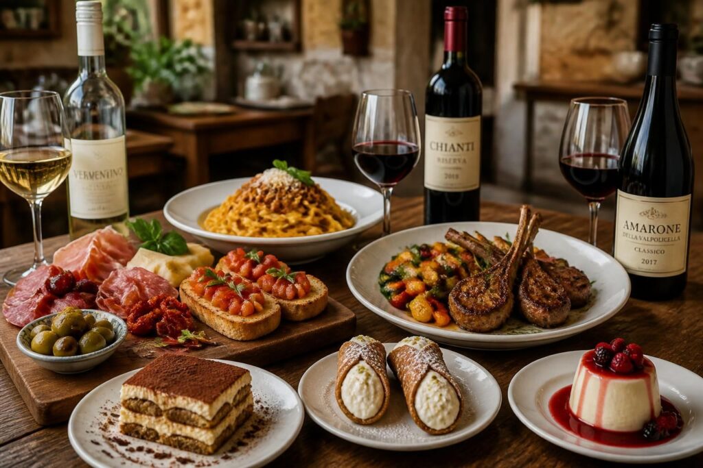 découvrez les meilleurs accords mets-vins pour sublimer la cuisine italienne, des antipasti aux pâtes, viandes et dolci, pour un repas riche en saveurs et en harmonie.