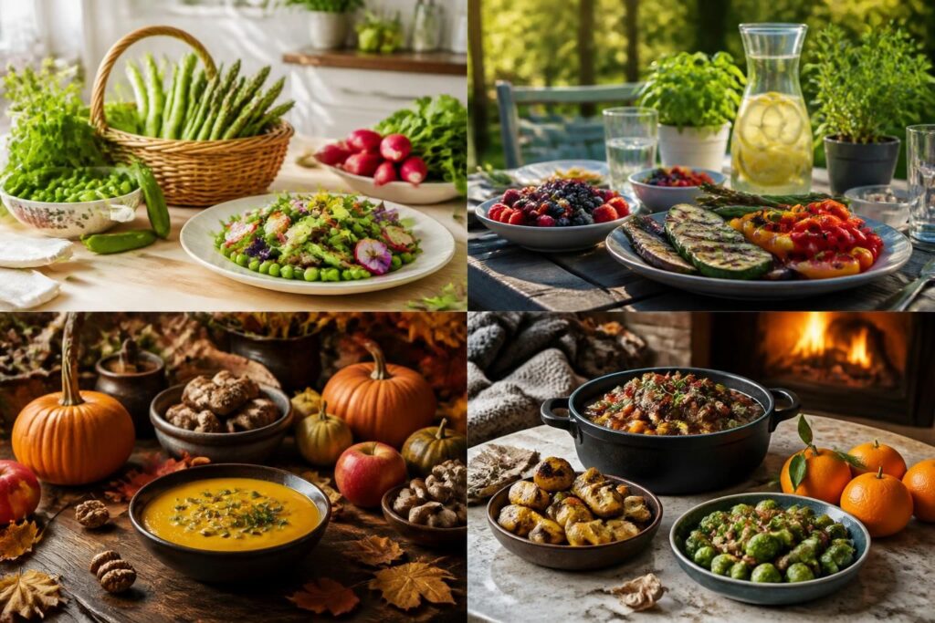 découvrez des idées de recettes fraîches et savoureuses pour chaque saison : printemps, été, automne et hiver. apprenez quoi cuisiner en fonction des ingrédients de saison pour des plats pleins de goût et de fraîcheur toute l'année.