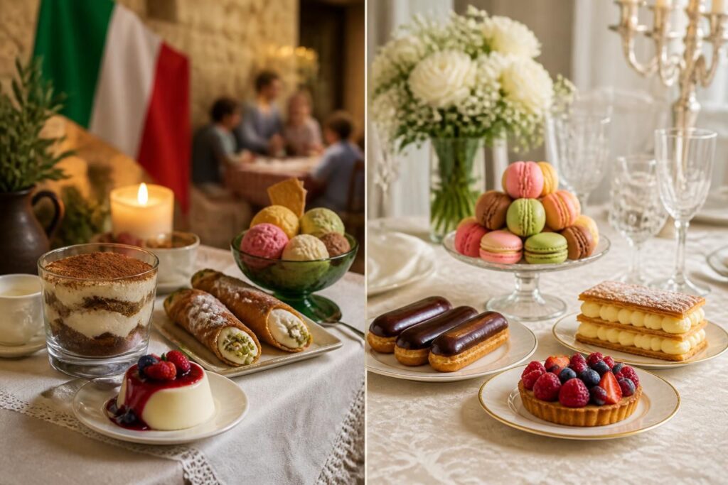 découvrez les différences entre les desserts italiens et français et apprenez quels choix sucrés conviennent le mieux à chaque occasion.