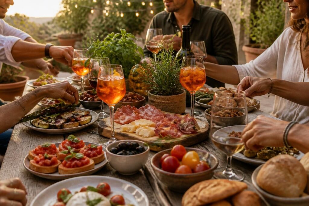 découvrez comment composer un apéritif convivial à l'italienne avec nos astuces pour un aperitivo réussi, entre saveurs authentiques et moments partagés.