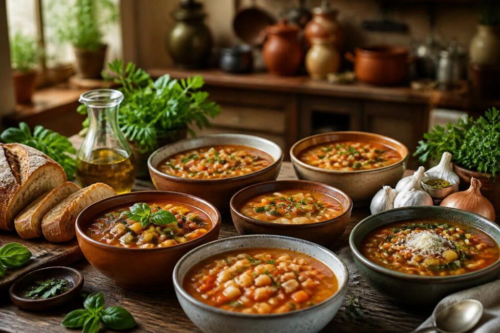 découvrez nos recettes réconfortantes de minestrone et soupes italiennes, parfaites pour savourer les saveurs de saison et réchauffer vos repas.