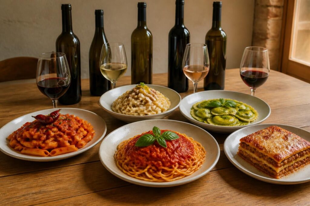 découvrez quel vin italien choisir pour accompagner parfaitement vos pâtes, avec un guide simple et pratique selon chaque type de sauce.