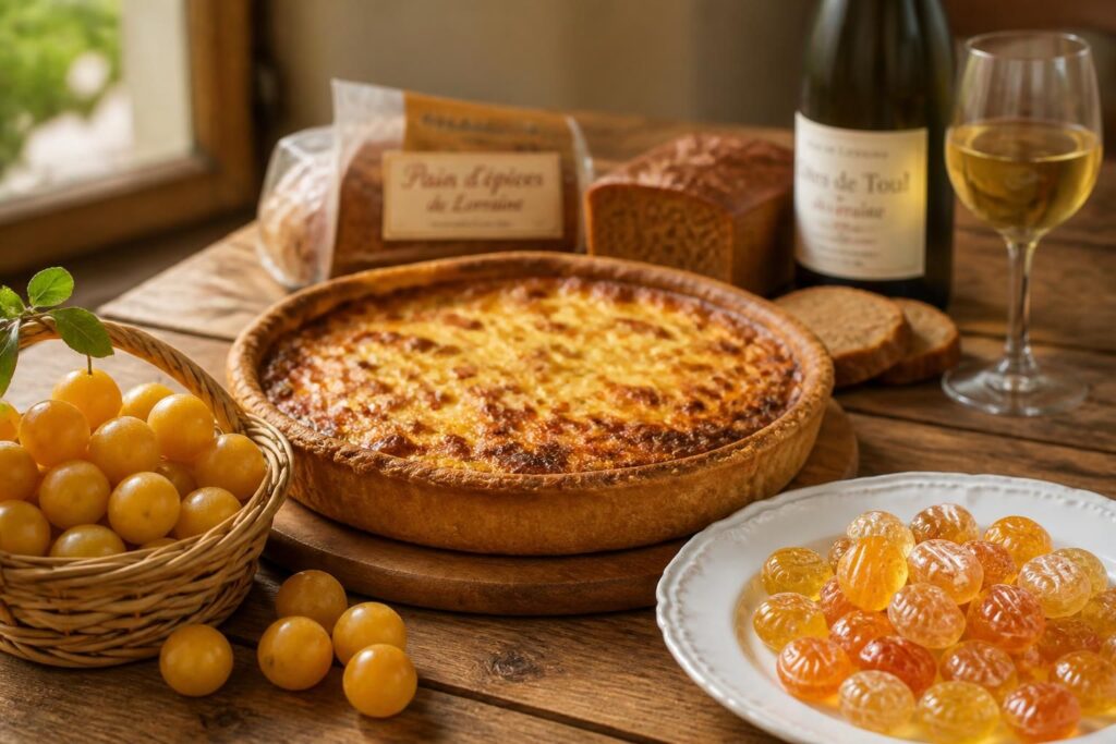 découvrez les spécialités lorraines incontournables : quiche lorraine, mirabelle, bergamote et bien d'autres trésors culinaires de la région.