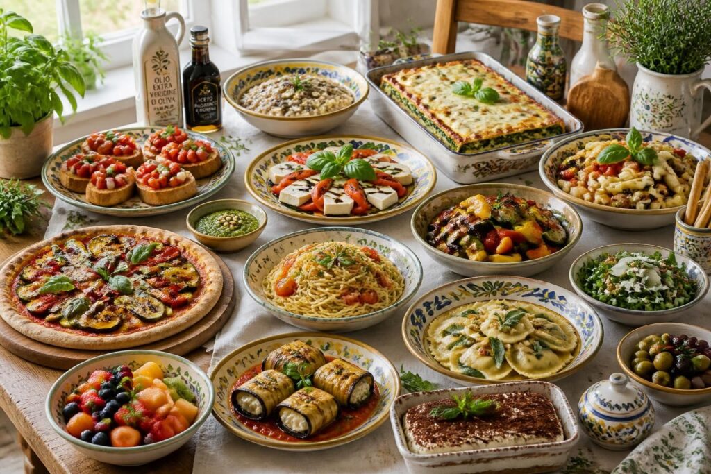 découvrez 15 recettes italiennes végétariennes savoureuses et faciles à préparer, pour une cuisine saine et sans viande pleine de goût.