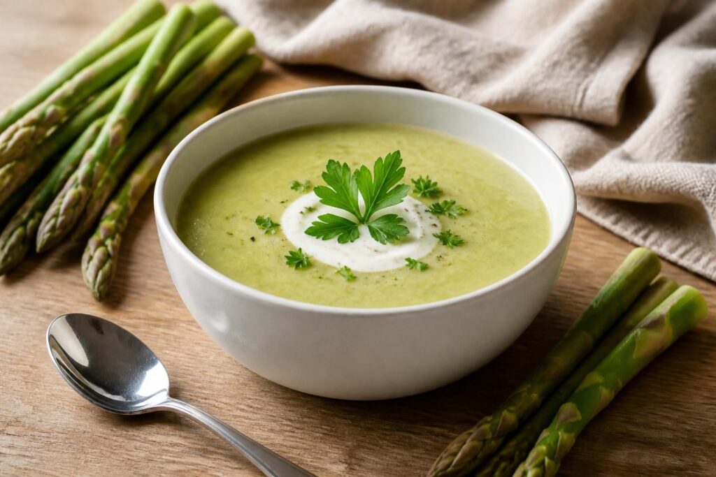 découvrez une recette maison simple et savoureuse de soupe d'asperges, idéale pour un repas léger et gourmand.