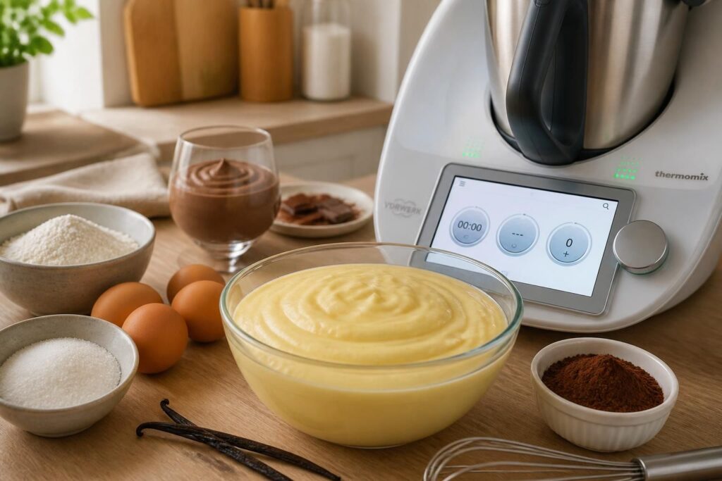 découvrez nos recettes faciles de crème pâtissière au thermomix, avec des variantes gourmandes au chocolat pour un dessert réussi à coup sûr.