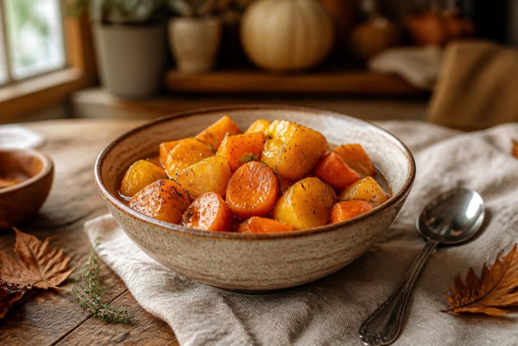 découvrez une recette réconfortante de potiron, carottes et pommes de terre, parfaite pour savourer un plat savoureux et chaleureux en toute simplicité.