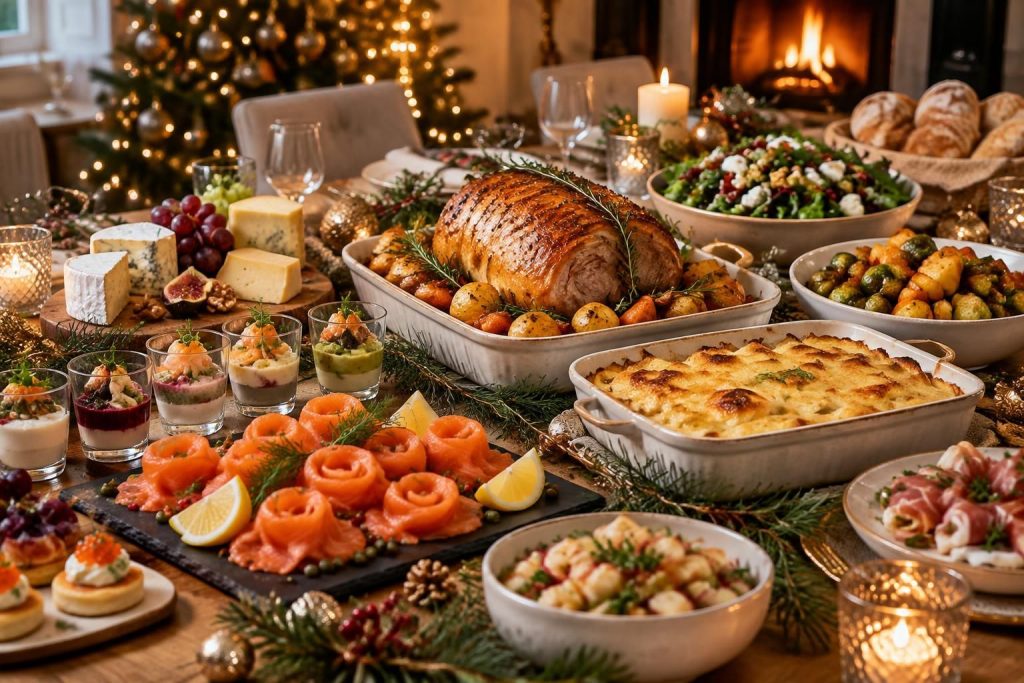 découvrez nos idées de recettes froides et chaudes pour composer un buffet de noël gourmand, convivial et festif, et régaler tous vos invités.