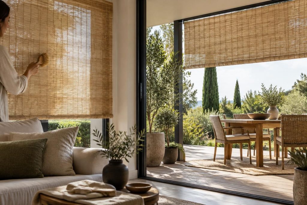 découvrez comment choisir un store en paille adapté à l’intérieur ou à l’extérieur, et nos conseils pour l’entretenir durablement.
